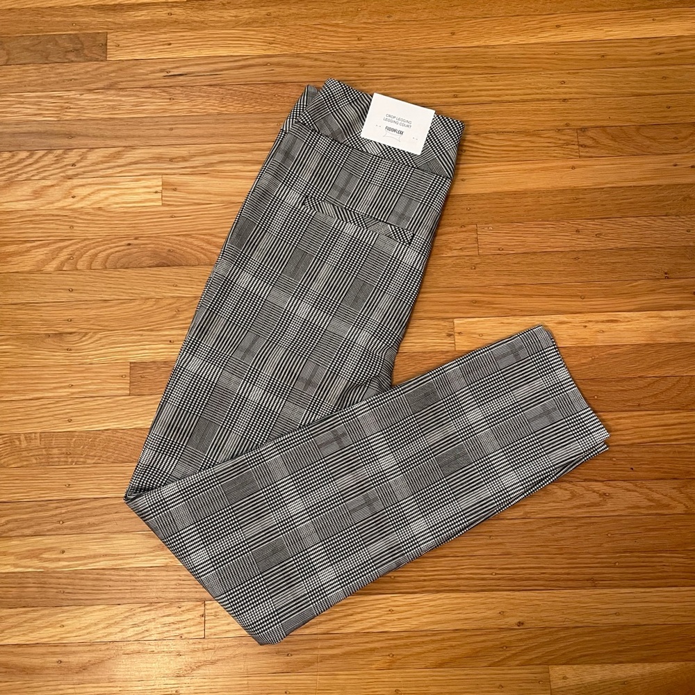Plaid legging ankle pants